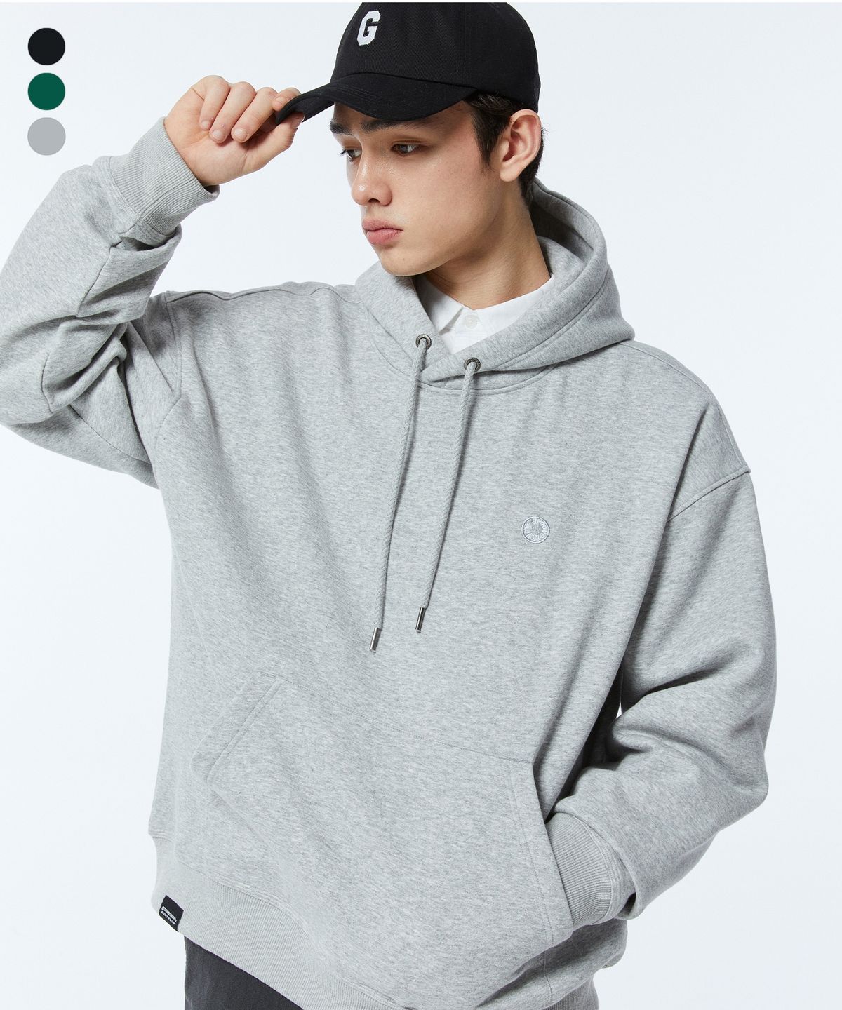 그루브라임(GROOVE RHYME) CIRCLE GROOVERHYME LOGO HOOD (LRRSCTH104M)