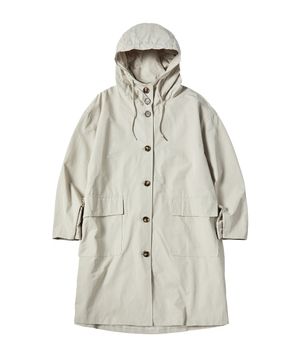 W HOOD LONG FIELD JACKET [BEIGE]