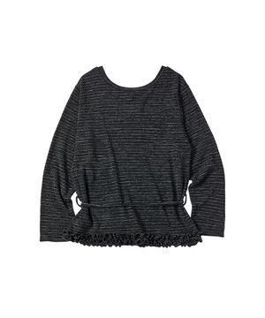 W FRILL BELT T-SHIRT [BLACK]