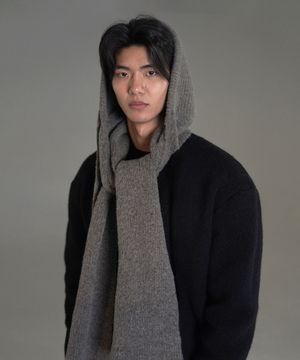 소프트 니트 머플러 바라클라바 (BLACK/GRAY/MELANGE)