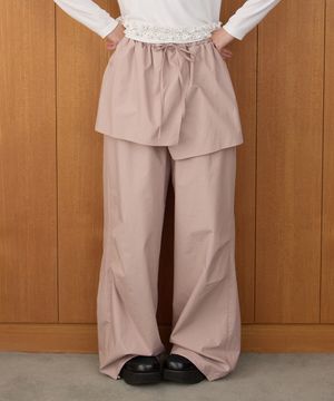 W PARACHUTE SKIRT PANTS [PINK]