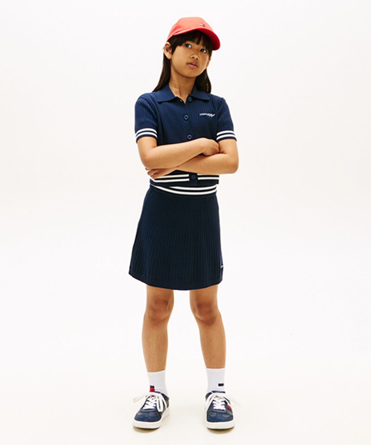 타미힐피거 키즈(TOMMY HILFIGER KIDS) 립 스웨터 스커트