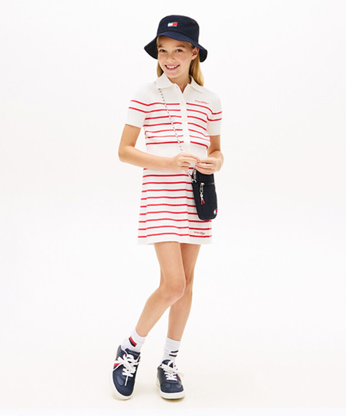 타미힐피거 키즈(TOMMY HILFIGER KIDS) 립 스웨터 스커트