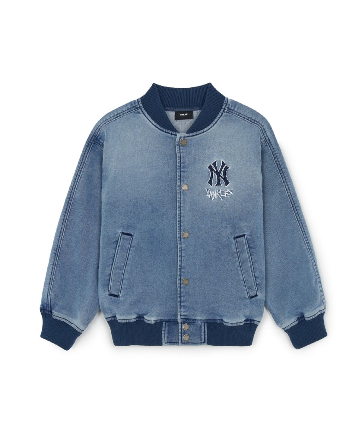 엠엘비 키즈(MLB KIDS) 스트릿 저지데님 홑겹 점퍼 NY (Blue)