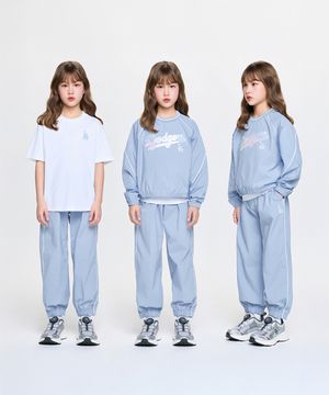 스포티브 애슬레저  우븐 맨투맨 3 SET (여아) LA (Sky blue)