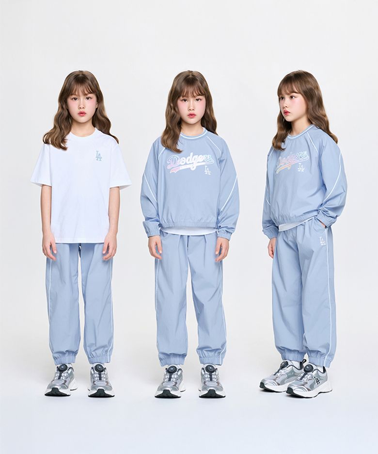 스포티브 애슬레저  우븐 맨투맨 3 SET (여아) LA (Sky blue)