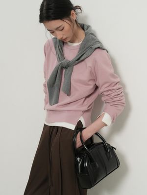 릴렉스드 에센셜 크루넥 풀오버 [ASH PINK] / GF1LKP510
