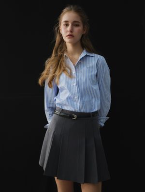 클래식 스트라이프 리벳 셔츠 [BLUE] / GF1LSH501