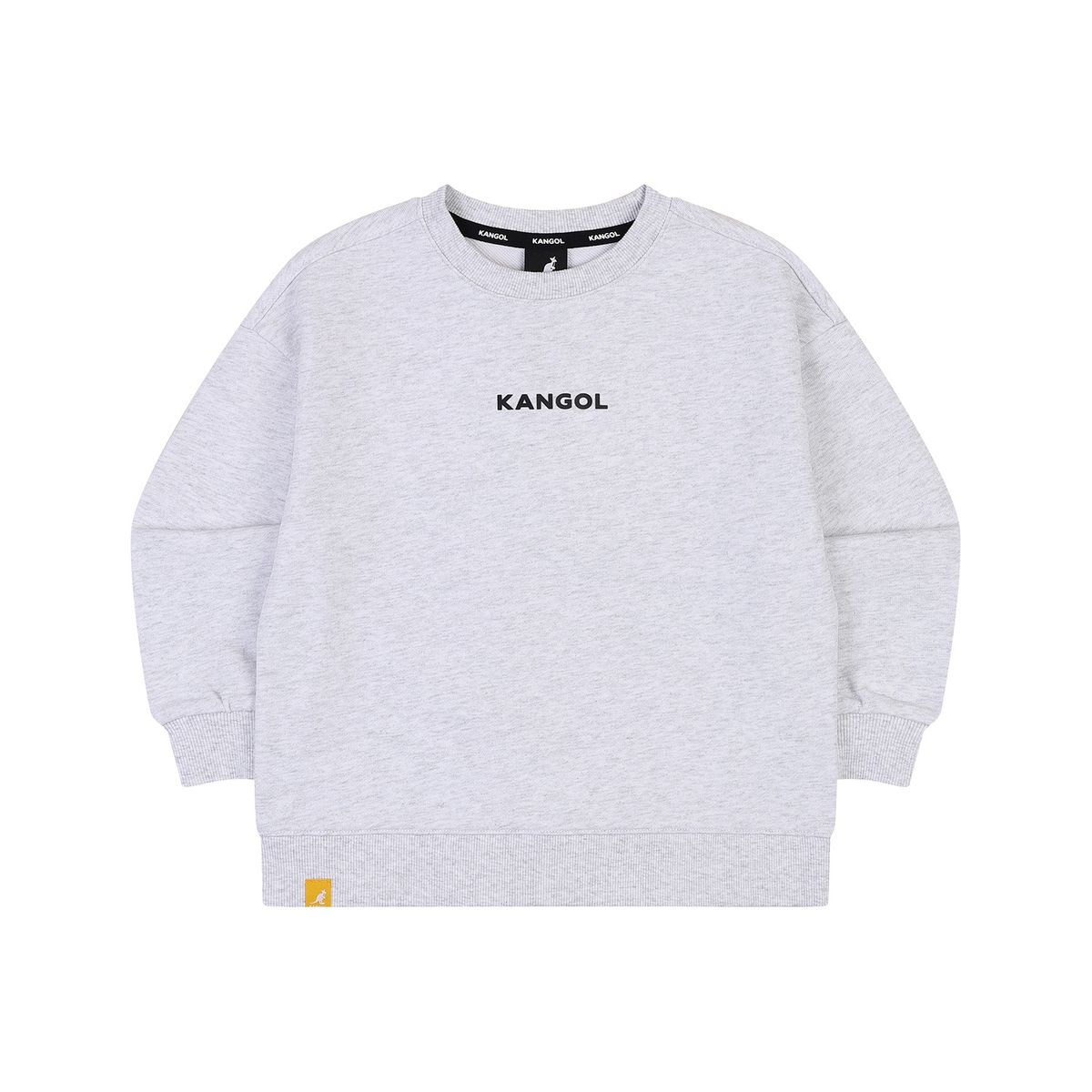 캉골키즈(KANGOL KIDS) 레터링 스탠다드 핏 스웻셔츠 SA 0001 멜란지 그레이