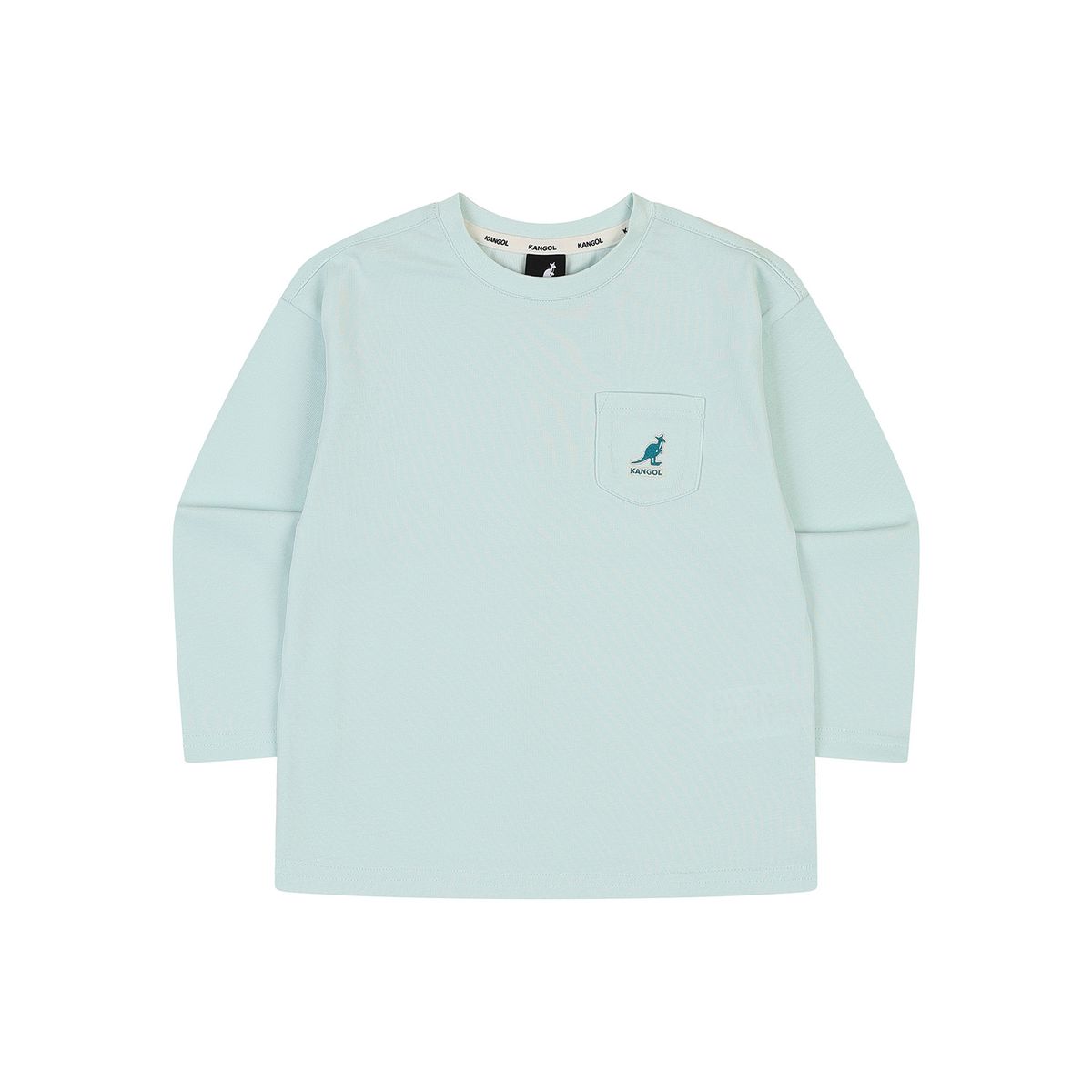 캉골키즈(KANGOL KIDS) 포켓 로고 롱 슬리브 티셔츠 SA 0002 민트