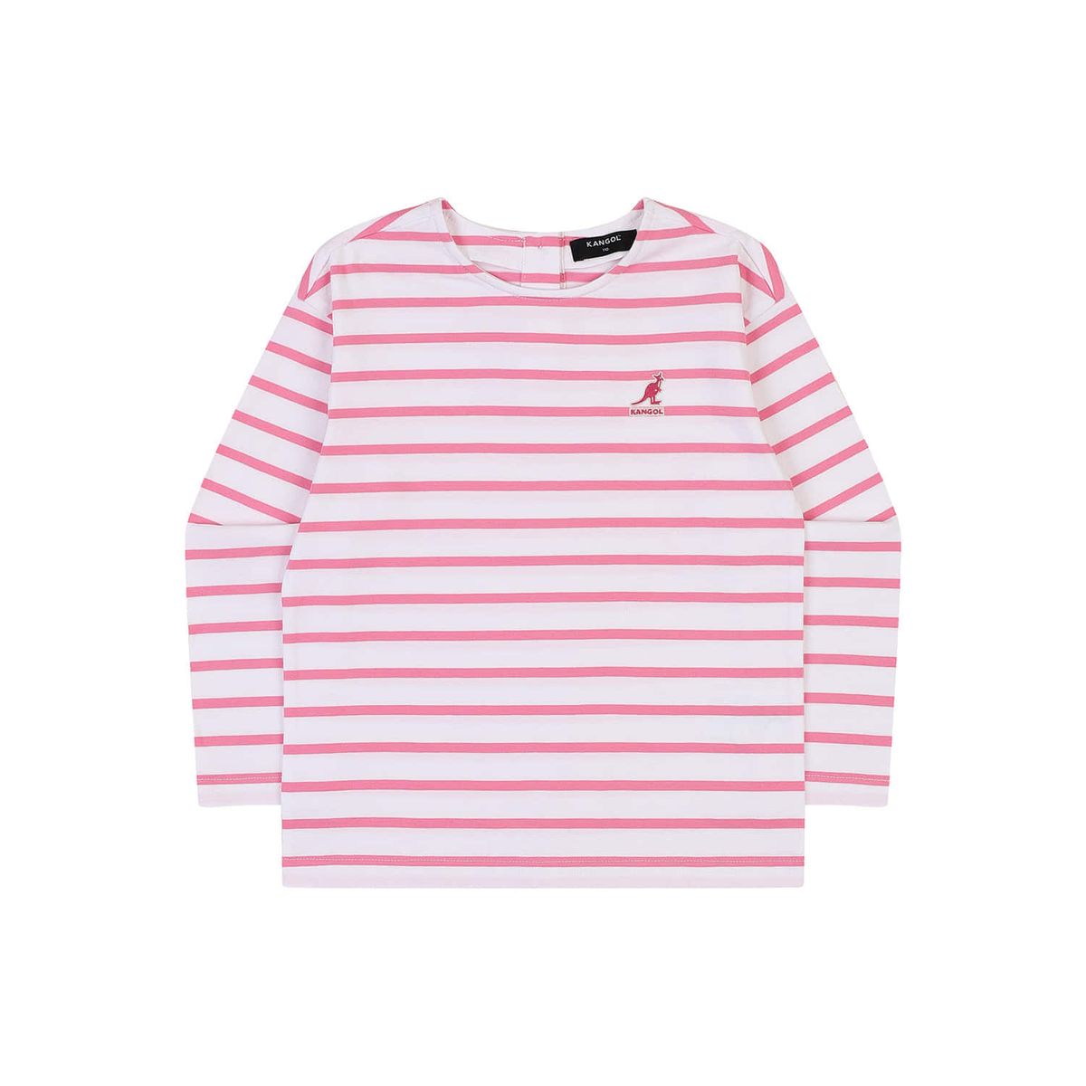 캉골키즈(KANGOL KIDS) 스트라이프 롱 슬리브 티셔츠 SA 0003 핑크