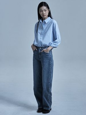 여성 컴포트 세미 와이드핏 데님 팬츠_PHG1DP2033