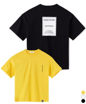 주니어 스퀘어 백 프린팅 오버핏 반팔티셔츠 JT-J3155