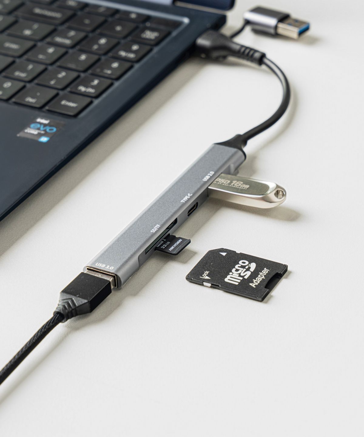 인썸(IN:SOME) 5in1 USB 3.0 4포트 c타입 멀티 허브 IMH-1