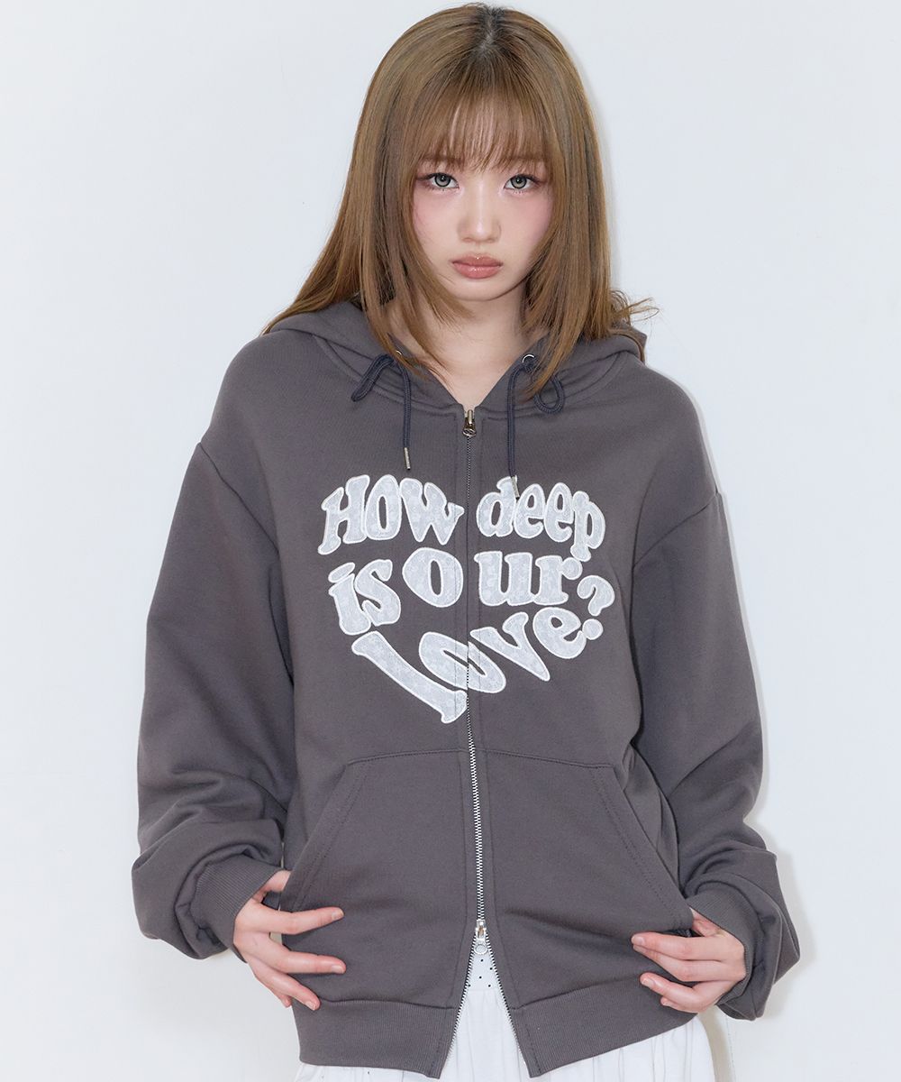 トップス LUVISTRUE PATCH HOOD ZIPUP(CHARCOAL) MUSINSA | LUVISTRUE LOVE PATCH HOOD ZIPUP(CHARCOAL)
