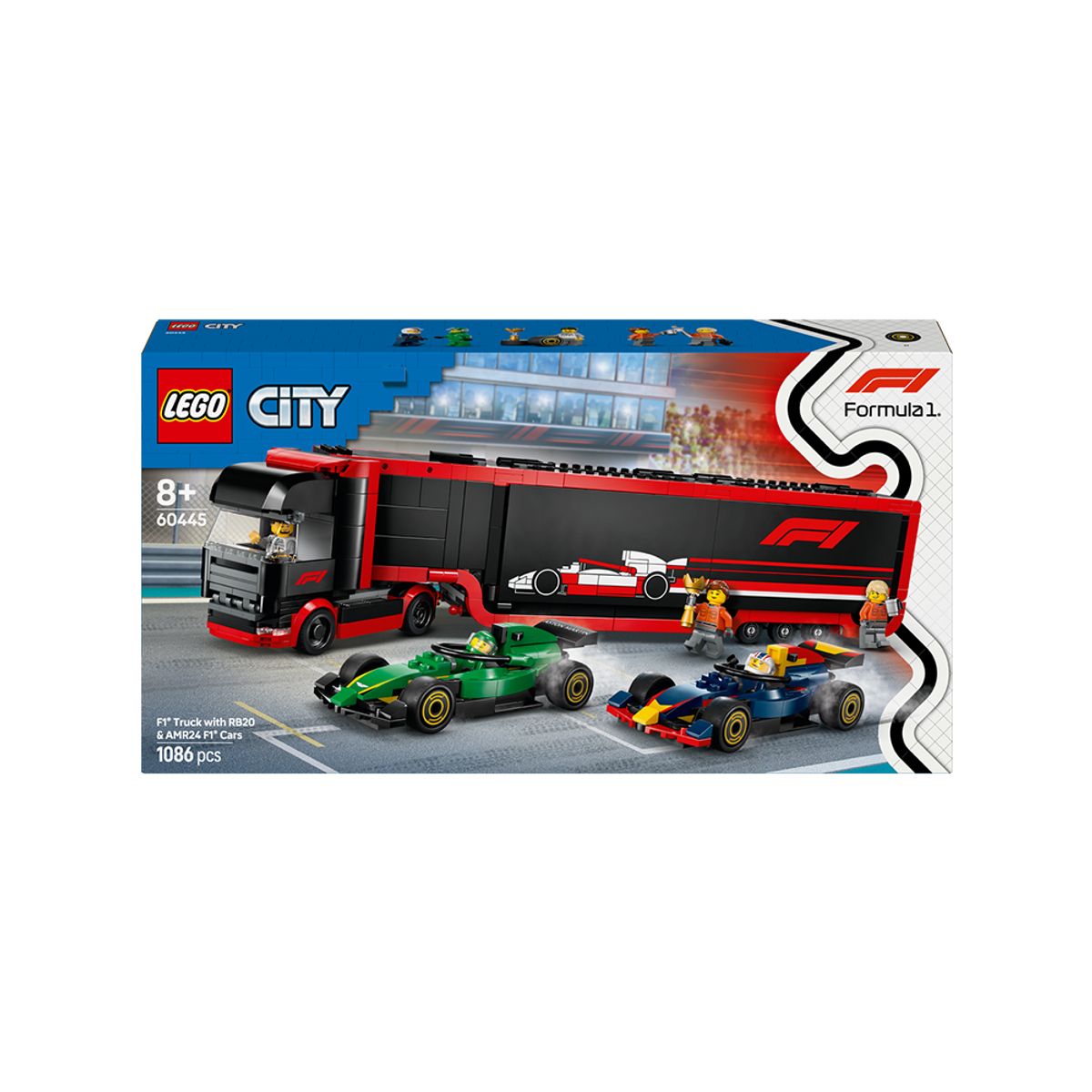 레고(LEGO) 레고 시티 60445 F1® 트럭과 RB20 & AMR24 F1® 레이스 카 [레고공식]