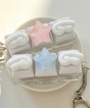 Angel star LED 키보드 키캡 키링 클릭커