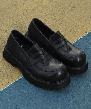 WTRD2620 한니발 텀블 워싱 헤비 로퍼 블랙