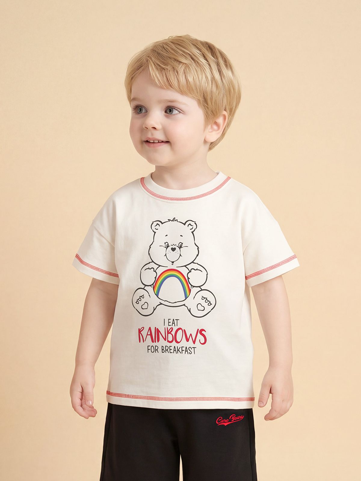케어베어(CAREBEARS) 치어베어 레인보우 티셔츠