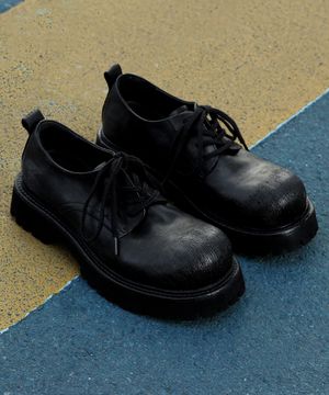 WTRD1150 쇼펜 홀스레더 스크래치 워싱 더비슈즈 블랙