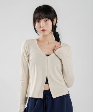 여성요가복 딥 브이 커버 가디건 3TT6381