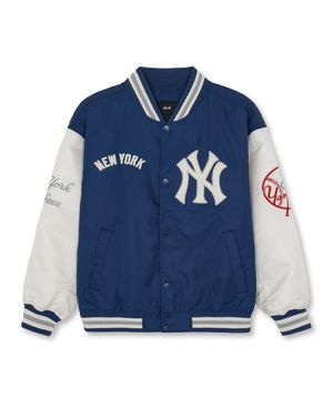 [카리나 착용] 시그니처 나일론 바시티자켓 NY (Mg.Navy)