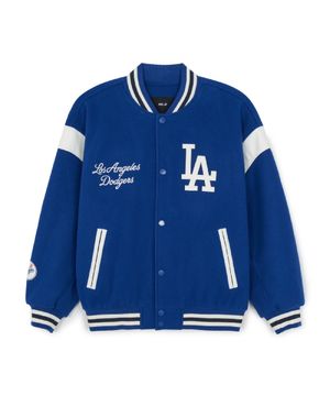 [TWS 착용] 시그니처 울 바시티자켓 LA (Cobalt Blue)