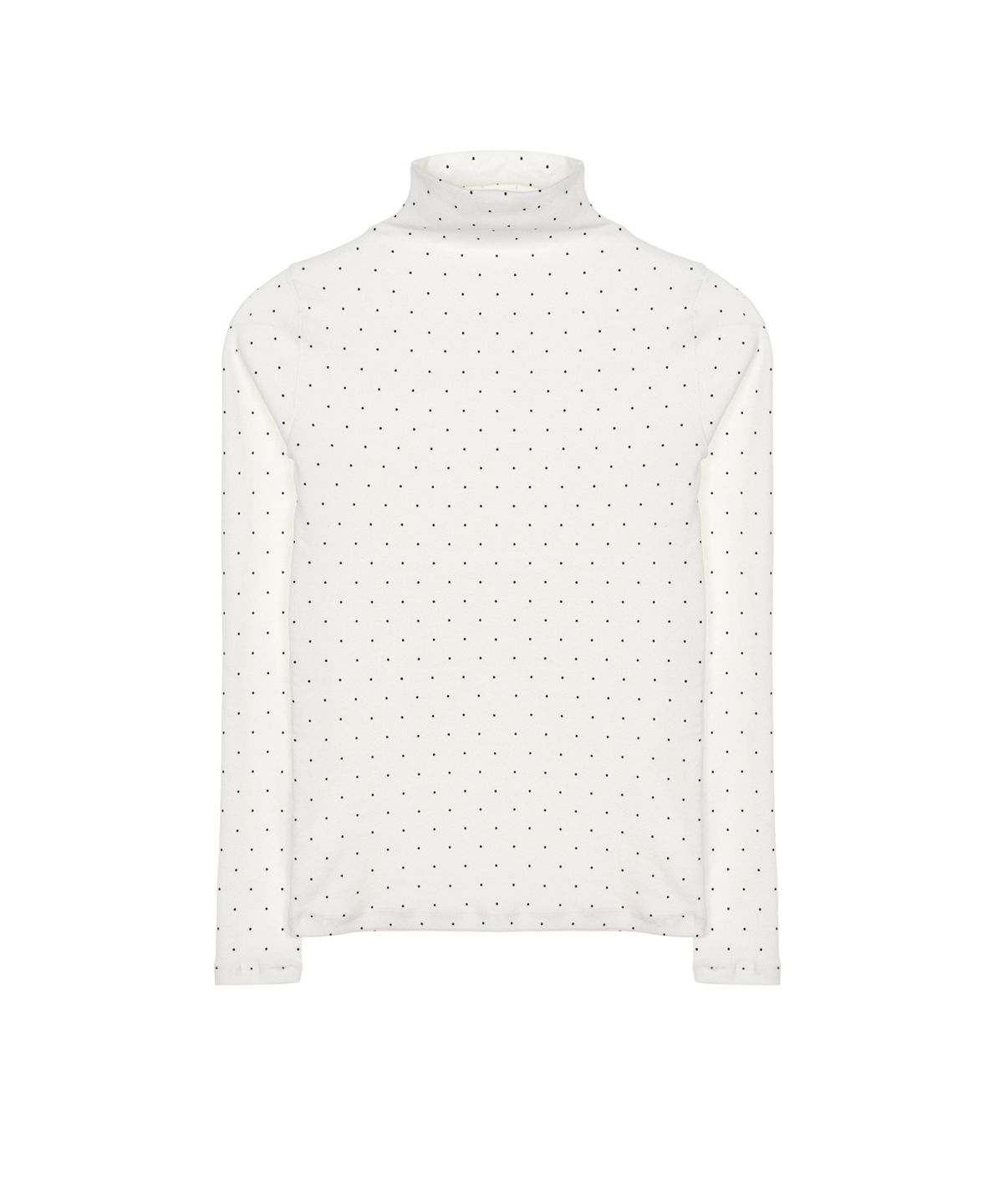 닉앤니콜(NICK&NICOLE) [ESSENTIAL] HIGH NECK SLIM TOP_DOT WHITE