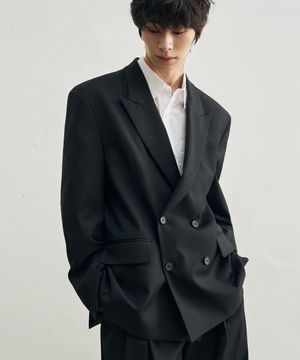 더블 브레스티드 블레이저 [블랙]