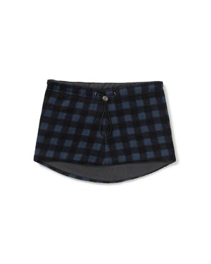 Grid fleece neck warmer / Blue