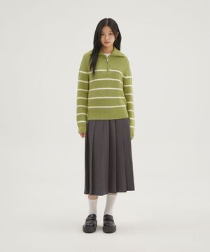 플리츠 롱 스커트_SPWHG23W12