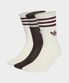 3-스트라이프 크루 삭스 3켤레 - 화이트:아우라커피 / KD8253