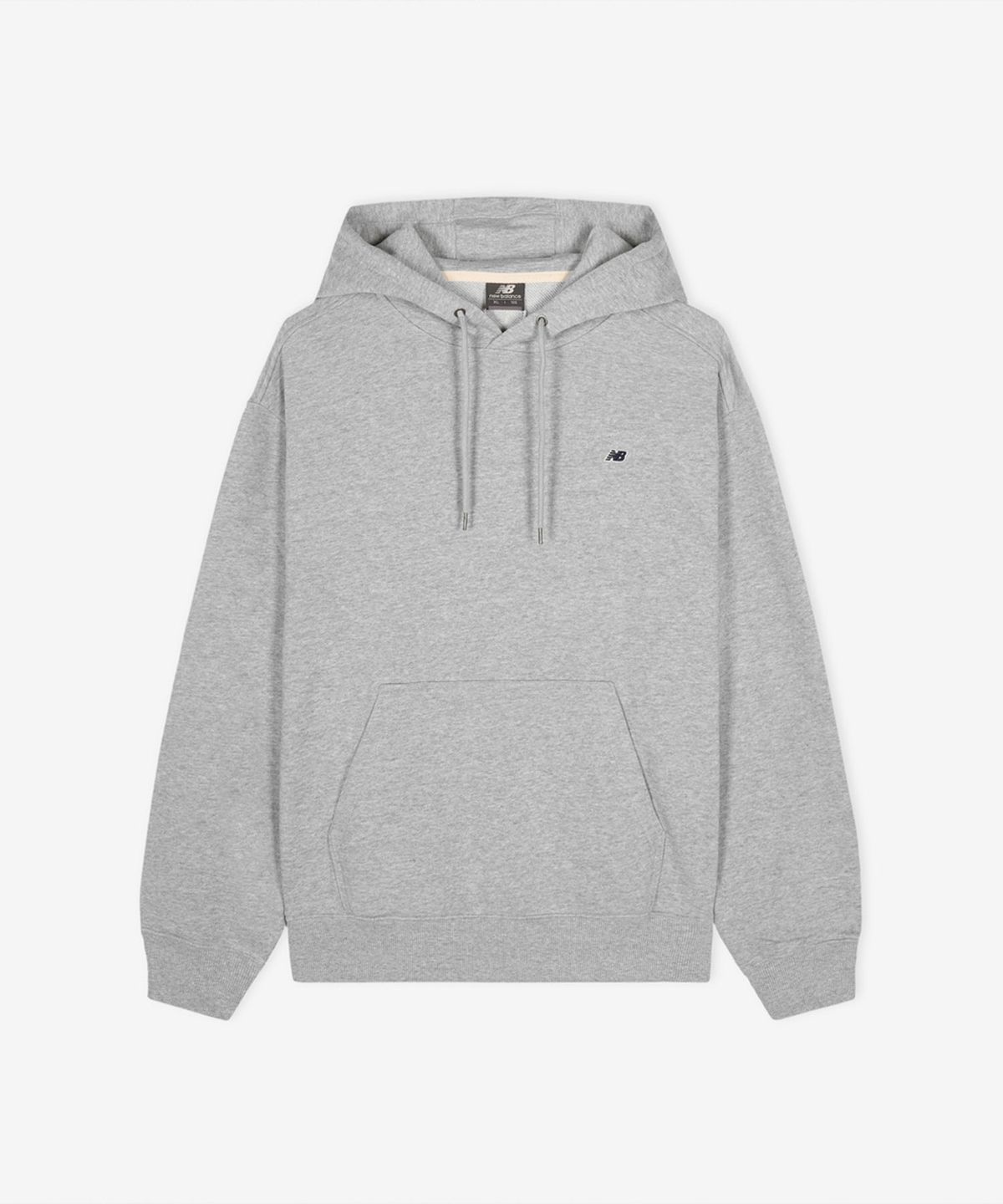 뉴발란스(NEW BALANCE) NBN0G11203 / UNI 에센셜 스몰로고 후드티 (GRAY)