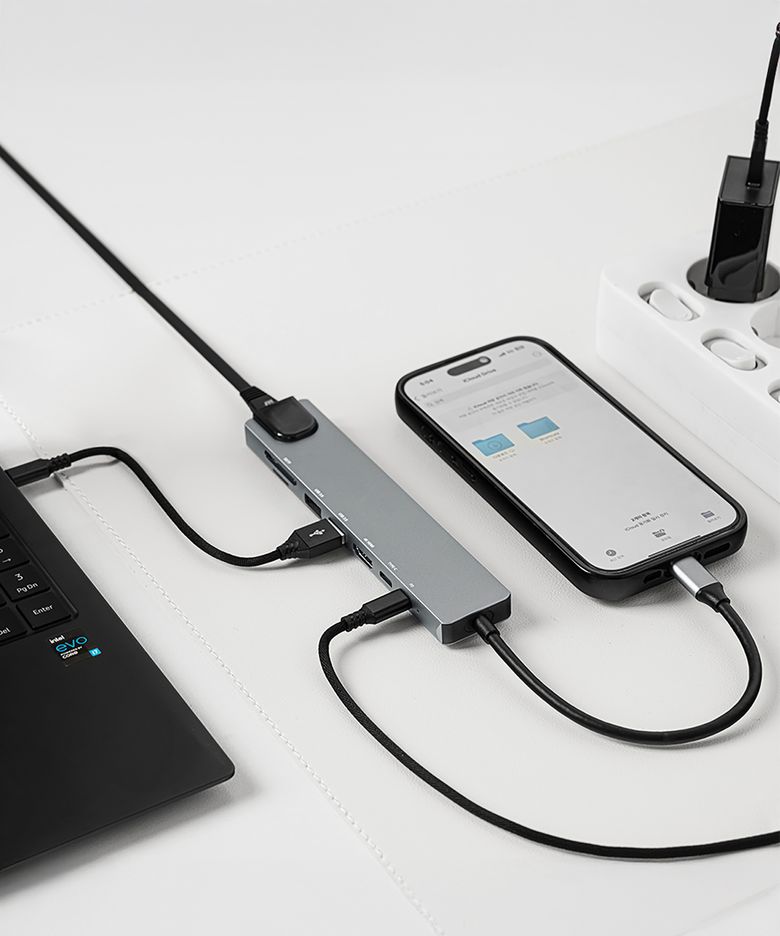 8in1 USB 3.0 6포트 c타입 멀티 허브 IMH-2