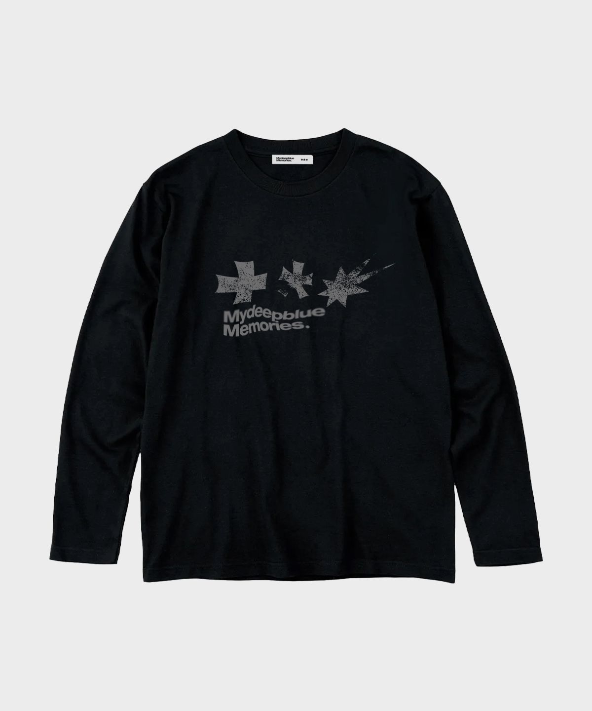 마이딥블루메모리즈(MY DEEP BLUE MEMORIES) SYMBOL GRAPHIC LONG SLEEVE(BLACK)