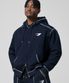 오버로크 스티치 스웨트 후드집업_네이비