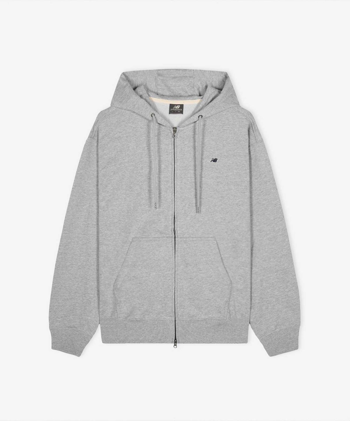 뉴발란스(NEW BALANCE) NBMDG11203 / UNI 에센셜 스몰로고 후드집업 (GRAY)