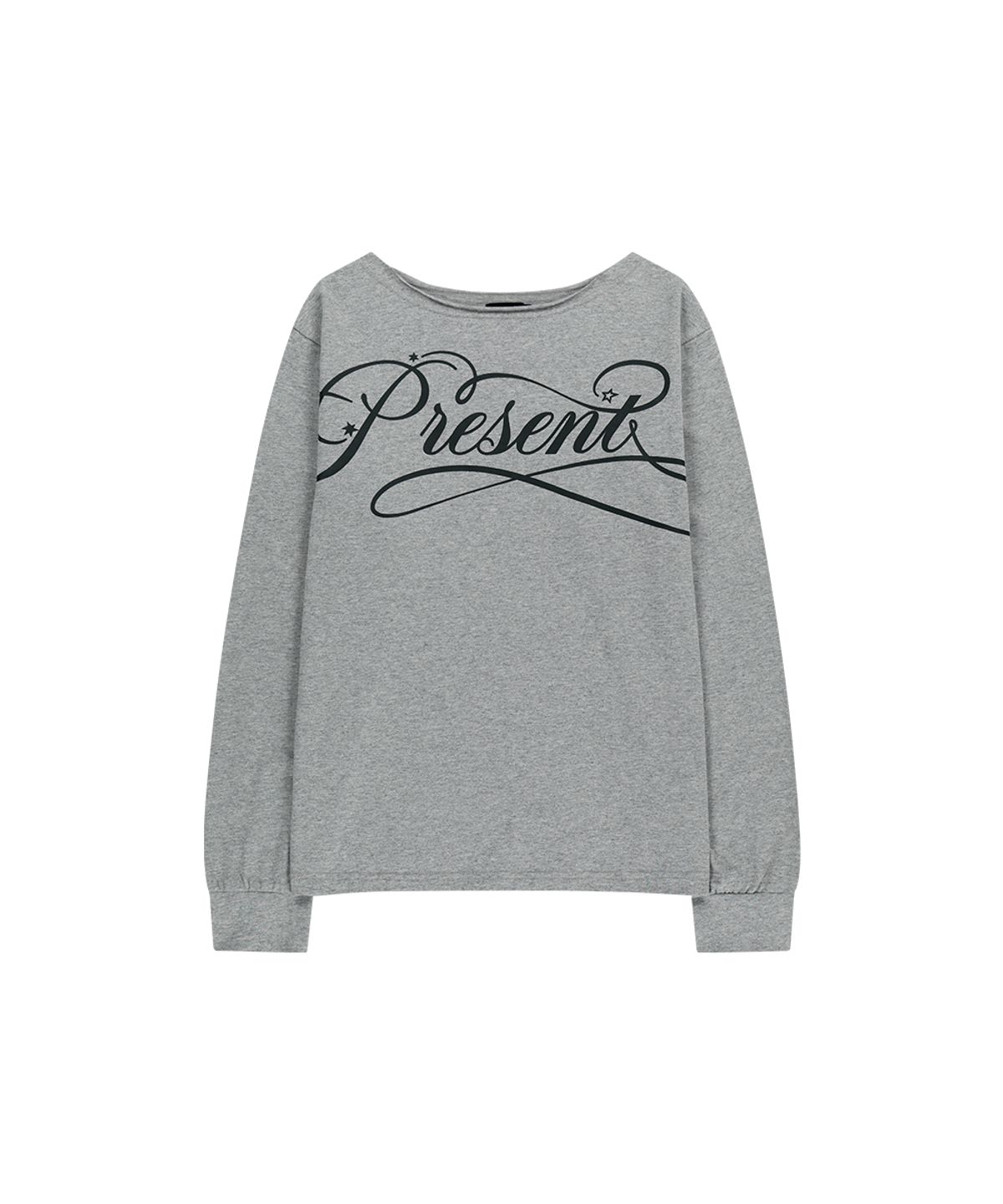 마하그리드(MAHAGRID) PRESENT ONE SHOULDER LS TEE GREY(MG2FFFT577A)