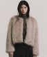 SOFT FUR CROPPED JACKET_BEIGE