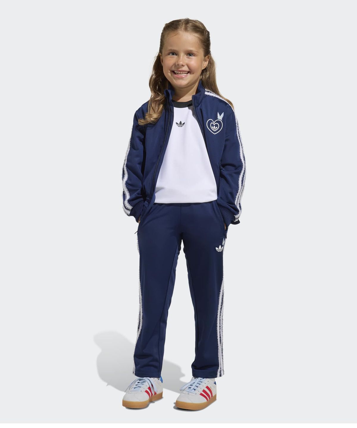 아디다스 키즈(ADIDAS KIDS) 아디다스 X 디즈니 엘리스 파이어버드 트랙 수트 키즈 - 인디고 / KE0701