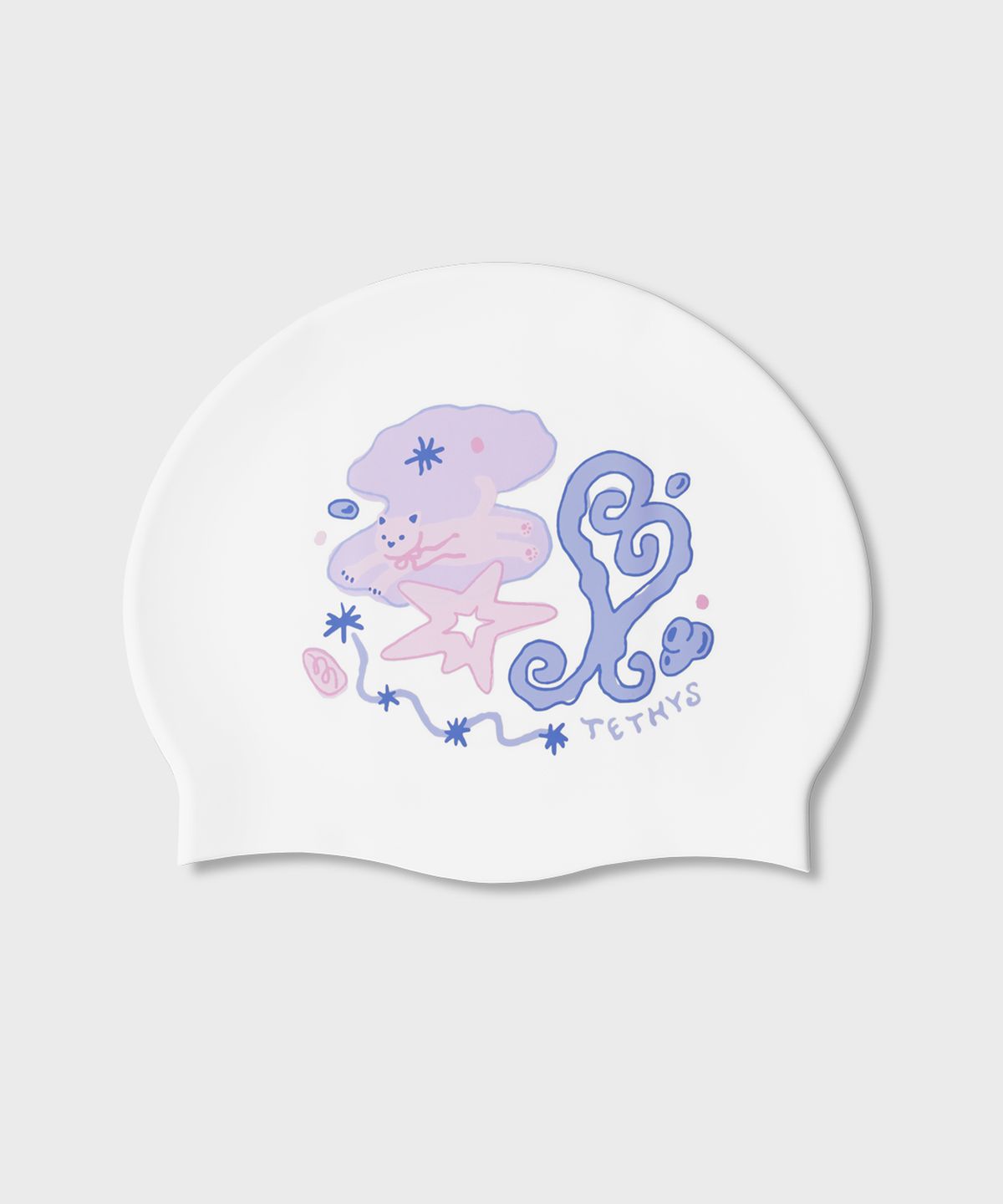 테티스서울(TETHYSSEOUL) TETHYS SHELL WE KITTY SWIM CAP_WHITE