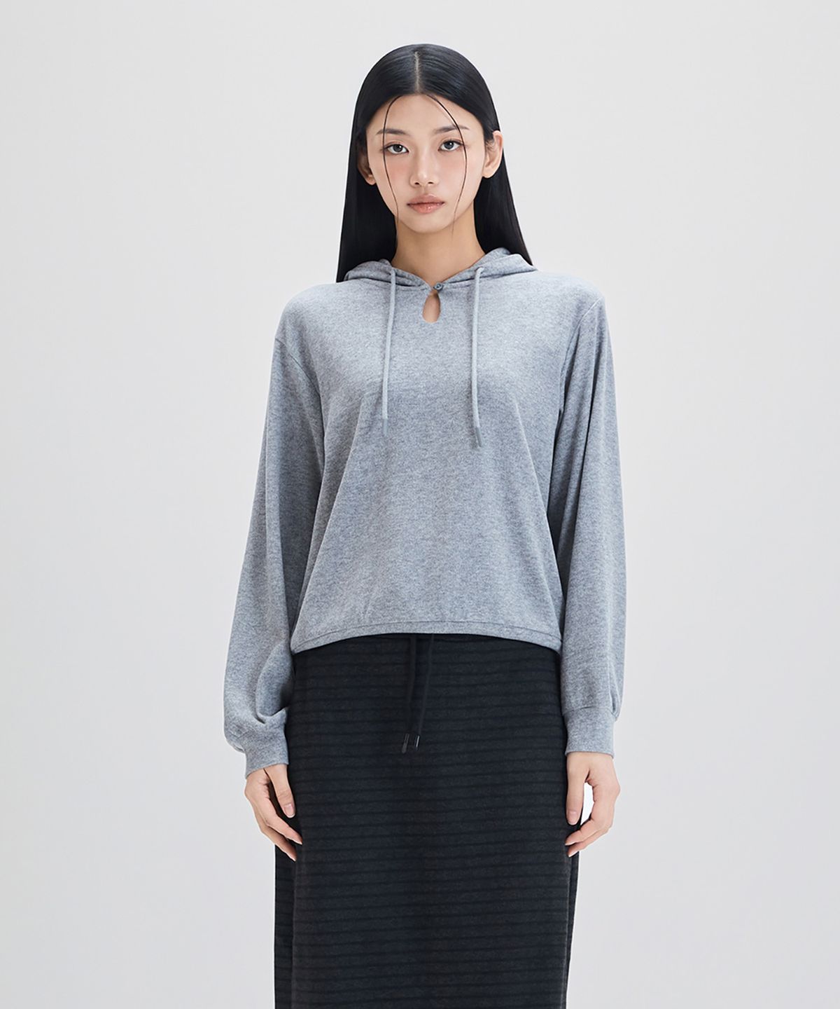 미쏘(MIXXO) 니트라이크 후드 티셔츠_MIWLWG204A