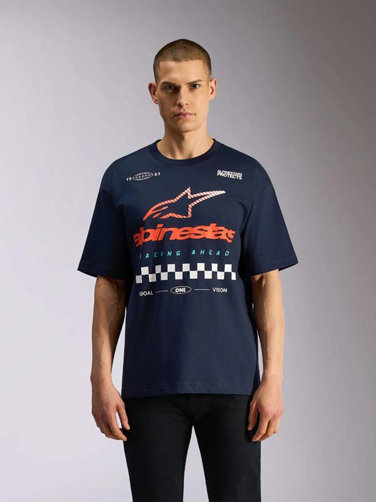 알파인스타즈(ALPINESTARS) APLOMB OVERSIZED SS CSF TEE - NAVY