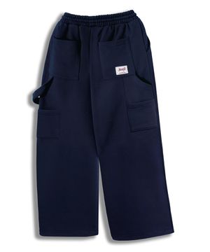 핀턱 카펜터 와이드 스웨트 팬츠 네이비 YLP-601