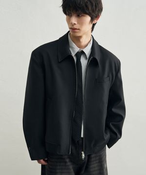 리파인드 크롭 블루종 자켓 [블랙]