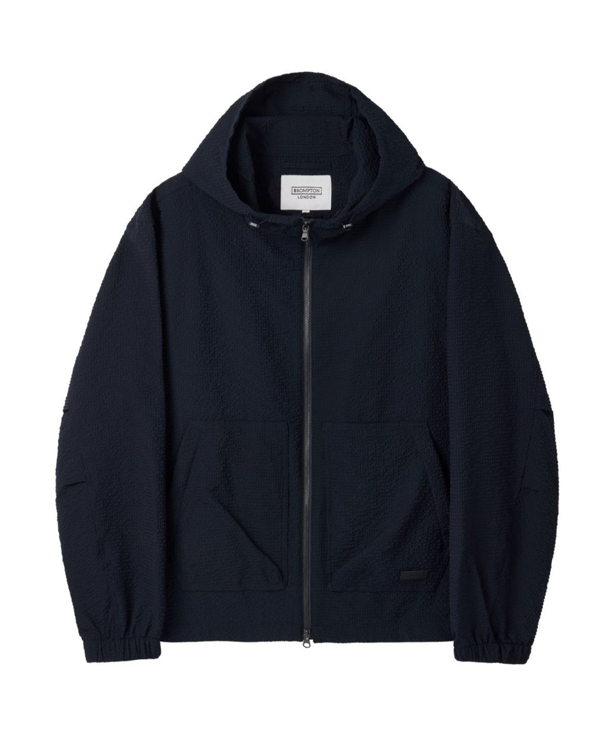 브롬톤 런던(BROMPTON LONDON) SEERSUCKER HOODIE ZIP-UP - D/NAVY (P262UJP180)