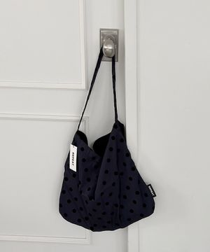 숄더 에코백 도트 네이비