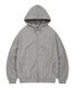 MINIMAL OVER FIT HOODIE ZIP-UP (MELANGE GRAY)
