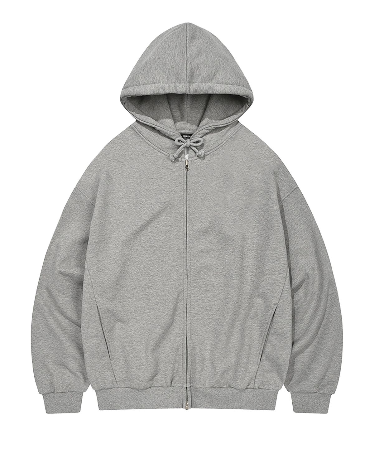 카네이테이(KANEITEI) MINIMAL OVER FIT HOODIE ZIP-UP (MELANGE GRAY)