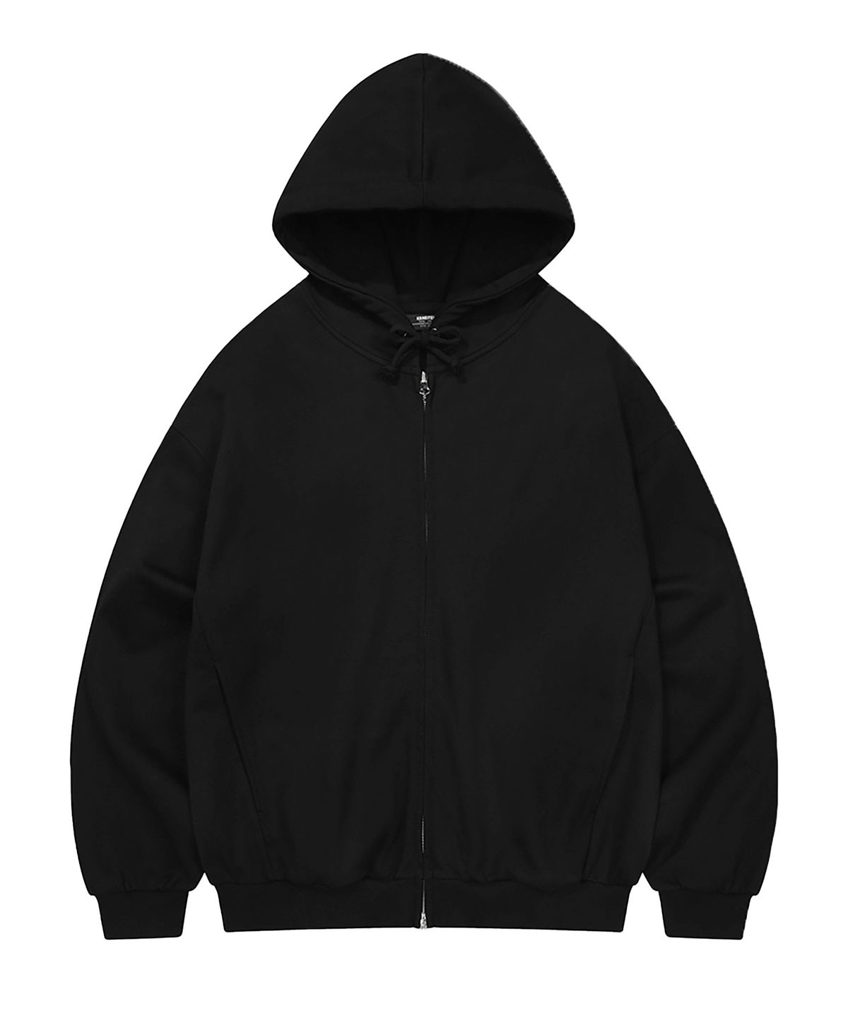 카네이테이(KANEITEI) MINIMAL OVER FIT HOODIE ZIP-UP (BLACK)